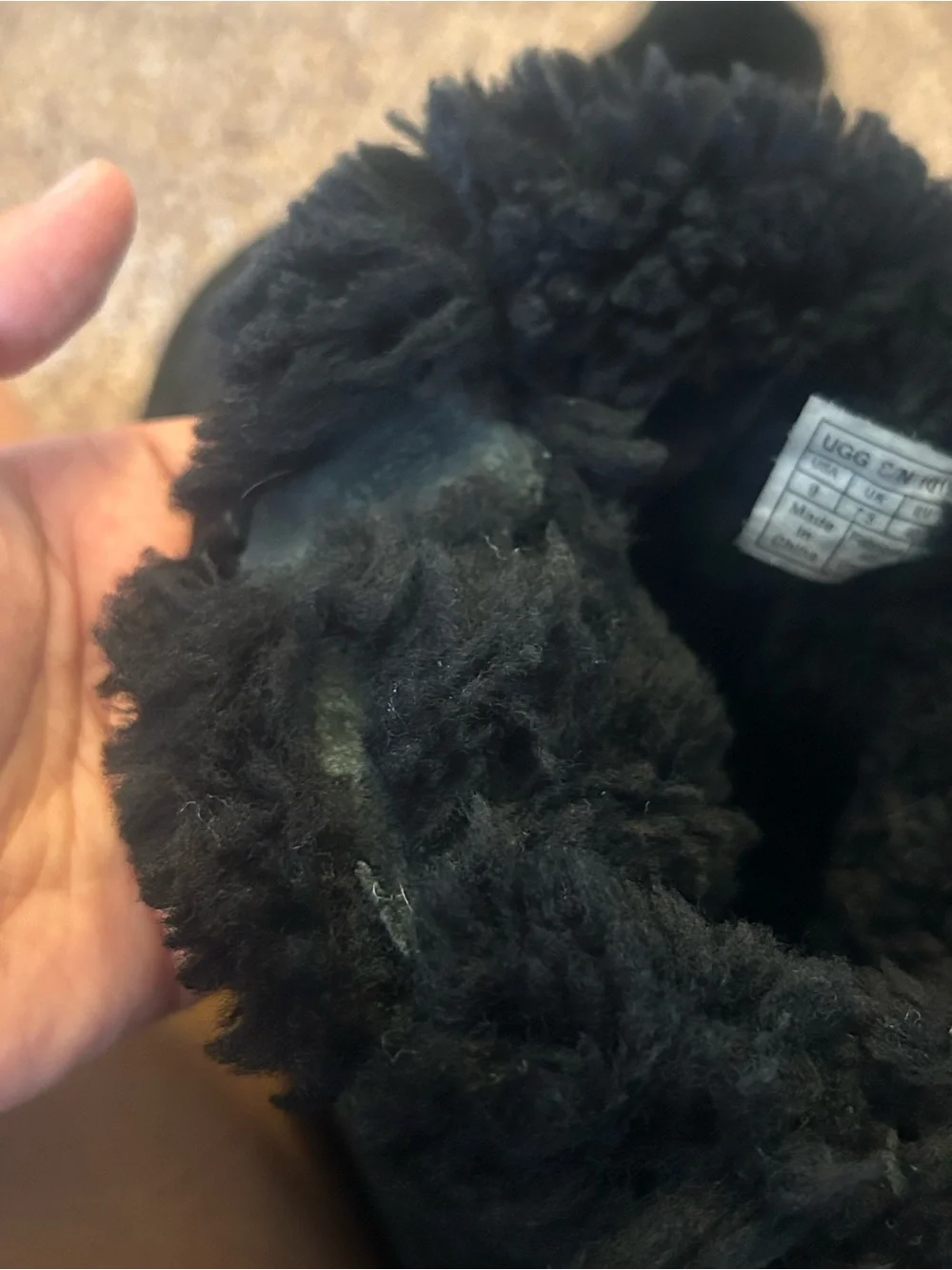 UGG Black Short Suede Boots